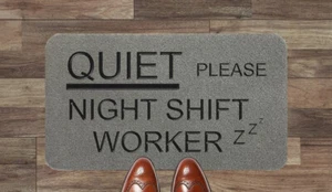 Nachtschicht Arbeitsmatte innen/außen Fußmatte 70x40cm Kokosmatte ARTISANKISS - Bild 1 von 6