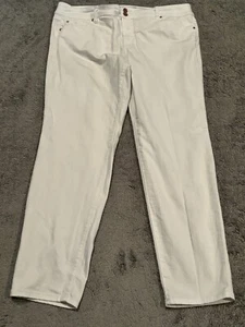 INC Denim Jeans Womens 18W Boyfriend Slim Tech Fit White Pants Ankle Casual - Picture 1 of 7