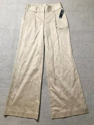 Внимание женские брюки 2 бежевый плиссированные широкие ноги заниженной расслабленный крой #1658 - Изображение 1 из 4