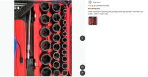 Sunex 2645, 1/2 Inch Drive Impact Socket Set, 26-Piece, Metric, 10Mm-36Mm, Cr-M - Picture 1 of 12