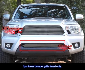 Fits 2012-2015 Toyota Tacoma Lower Bumper Aluminum Chrome Billet Grille Insert - Picture 1 of 3