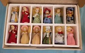 Vintage • Jasco • Merri-Bells • 12er Set • handbemalte Porzellan Weihnachtsglocken - Bild 1 von 8