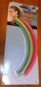 NEU IN VERPACKUNG - TOTAL 80er Jahre Bananenclips für wunderschöne Haare - Bild 1 von 2
