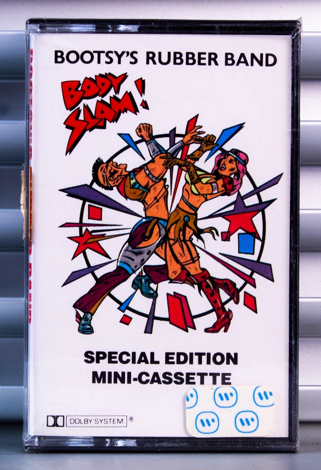 BOOTSY'S RUBBER BAND "BODY SLAM!" SPECIAL EDITION MINI-CASSETTE SEALED - Image 1 of 1