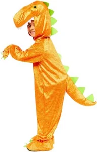 KINDER DINOSAURIERKOSTÜM KINDER JUNGEN MÄDCHEN FLAMME DINOMIT OUTFIT T-REX SCHICKKLEID - Bild 1 von 1