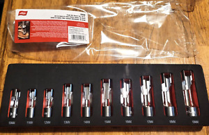Lisle 10pc 3/8" dr Flare Nut/ Line Socket Wrench Kit w/Tray 10-19mm #12030