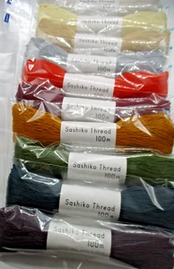 New color JAPANESE Embroidery SASHIKO Olympus Thread 100m COL 131-140 - Picture 1 of 17