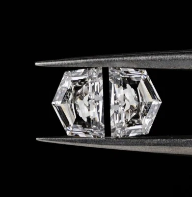 Cadillac Step Cut Lab Grown Diamonds Pair Lab Created Loose Diamond For Earrings - Image 1 of 4