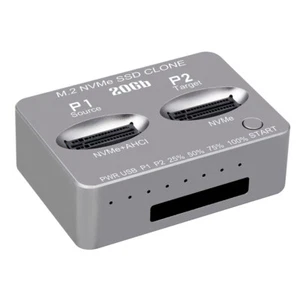 M.2 NVMe AHCI Duplicator USB 3.2 SSD 2-Bay Offline Clone Mobile Hard Drive Dock - Picture 1 of 10