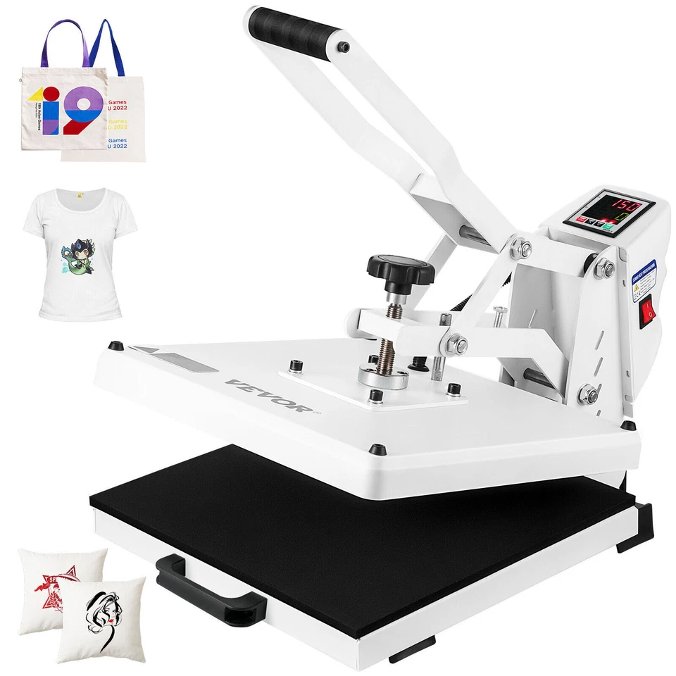 VEVOR Heat Press Machine 15" " Sublimation Printer Transfer for DIY T-shirt - GDSYD1515110VBP0E