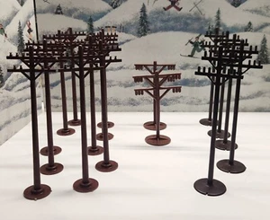 VTG 5 Marx 12 Unmarked Plastic Telephone Poles O Gauge Model Railroad Train - Picture 1 of 2