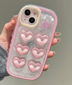 3D Crystal Love Heart Coeur Coque Cover Case For Iphone 15 Pro Max 14 13 12 11 - Photo 1 sur 6