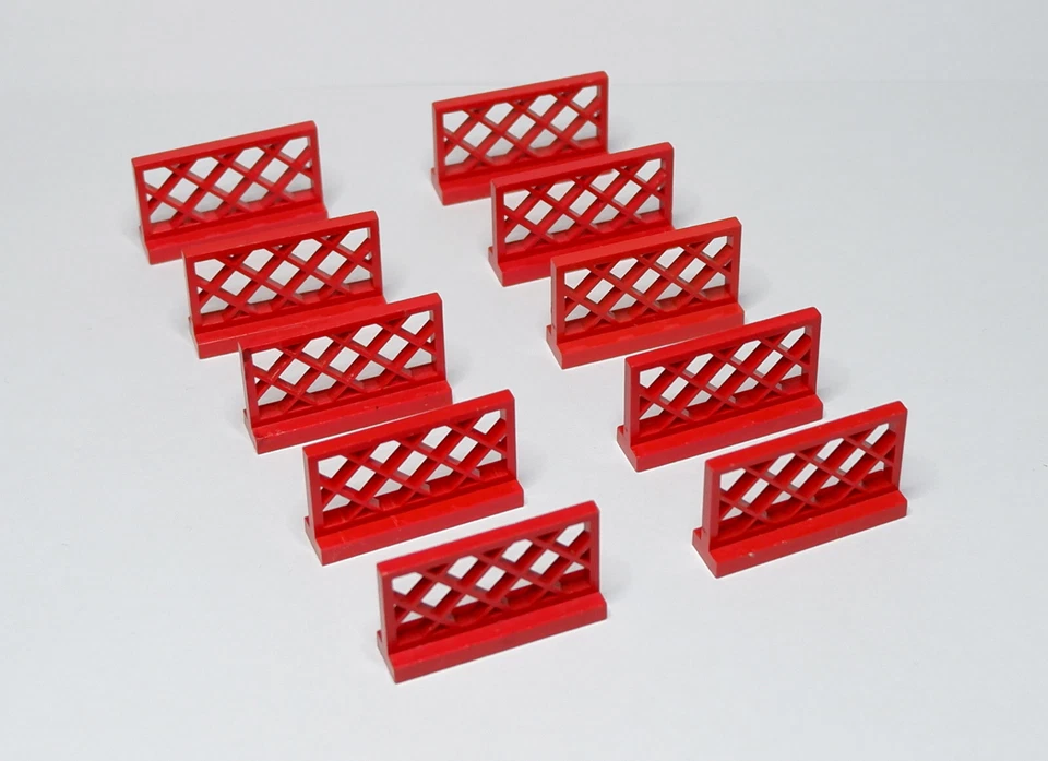 LEGO 10x 3185 Zaun Fence rot - City, Eisenbahn, Creator - Bild 1 von 1