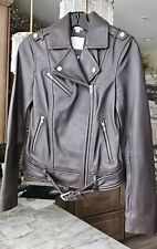 Soia & Kyo Women’s Brown Genuine Lambskin Leather Motorcycle Jacket - Size XS