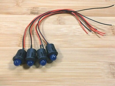 Mini luces de cortesía grandes LED azules 4 BBT 12 voltios  Foto 1 de 4