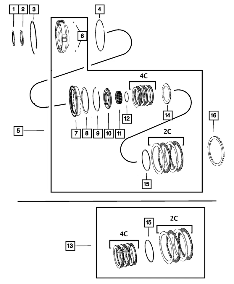 Genuine Mopar Input Clutch Thrust Plate Package 5013093AB - Image 1 of 3