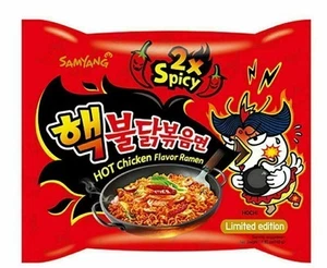 Samyang Korean Fire Challenge Buldak Noodle 2X Hot Spicy Chicken Flavor Ramen - Picture 1 of 1