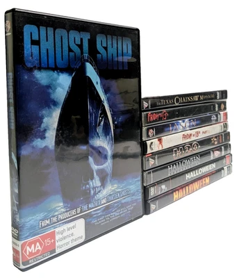 9  x Horror Movie DVD Bundle Halloween/Texas Chainsaw Massacre/Friday 13th Reg 4 - image 1 of 4