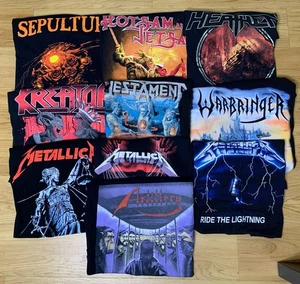 Metal Band Shirt Paket Herren Größe Heavy Metal Thrash Musik T-Shirts 10 insgesamt - Bild 1 von 21