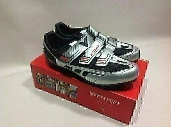 Zapato de bicicleta de montaña Vittoria Trail negro/plateado nuevo en caja nos 39,5 Foto 1 de 4