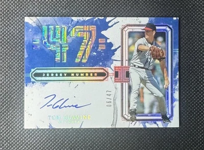 2025 TOM GLAVINE Panini Impeccable AUTO /47 On Card IMPECCABLE NUMBERS Rare! - Image 1 of 2