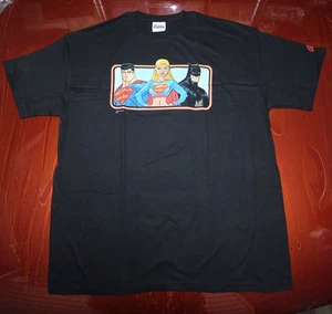 Vintage 06 Superman Supergirl Batman DC Comics Graphitti T-Shirt XL Deadstock Bk - Picture 1 of 8