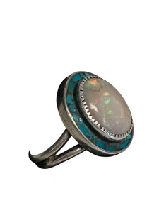 Anillo Piedra Blanca Dama Plata y Piedra Plata 925 6.8g Tamaño:7 (SH3031675) - Imagen 1 de 5