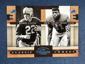 Classics Combos Platinum 2008 Bobby Layne/Dick Lane Lions/25 - Imagen 1 de 2