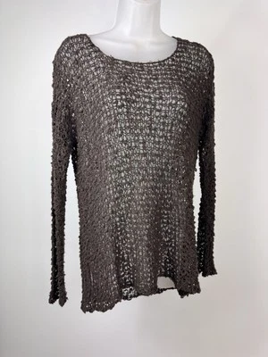 Suéter para mujer Nomadic Traders tejido suelto marrón bohemio talla S/M Foto 1 de 4