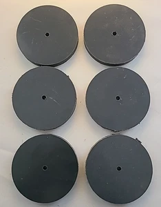 Lote de 6 - Disco PVC gris grueso redondo de 3,5 pulgadas redondo, 1/2 pulgada de espesor - Imagen 1 de 3