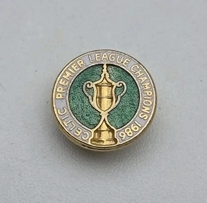 GLASGOW CELTIC PREMIER LEAGUE CHAMPIONS 1986 VINTAGE PIN BADGE - Picture 1 of 2