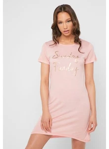 Dorothy Perkins Abito Da Donna Rosa Taglia XL Da Casa E Per La Notte Girocollo - Picture 1 of 12