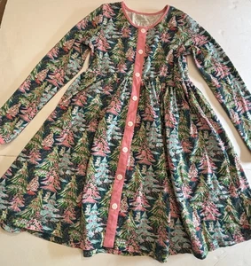 Lily & Londyn Mädchen Festtagskleid Größe 12 Y Weihnachtsbaummuster Langarm - Bild 1 von 16