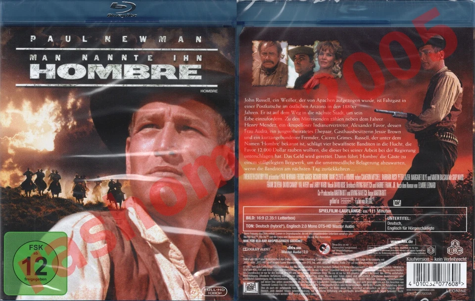 Blu-ray HOMBRE (1967) Paul Newman Fredric March Martin Ritt Western Region B NEW - Image 1 of 1