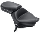 Mustang 2-pc Wide Studded Touring Black Seat (76160)
