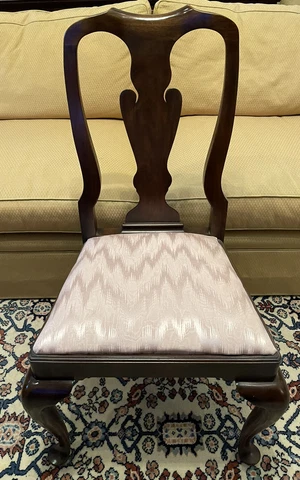 Henkel Harris Mahogany Queen Anne Side Chair Style 110S Cover