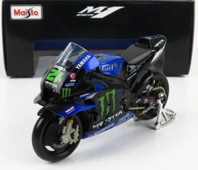 MODELLINO MOTO STATICO DIECAST YAMAHA YZR-M1 N.21 MORBIDELLI MOTOGP 2022 1:18 - Immagine 1 di 4