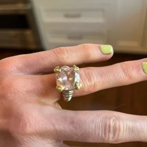 Anillo Judith Ripka rosa de ley. Talla 7 Foto 1 de 1