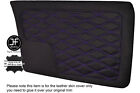 PURPLE DIAMOND STITCH 2X FRONT DOOR CARD LEATHER COVERS FITS BMW E30 SALOON