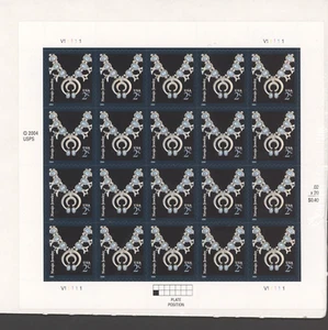 2005 US Scott 3750 MNH Navajo Necklace Pane of 20 - Picture 1 of 1