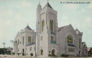 M. E. Church - Long Beach, California - unposted Litho - Bild 1 von 3