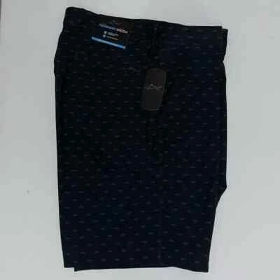 Pantalones Cortos de Golf Greg Norman Shark Logo 9" Estampado de Entrepierna Elastizados Secos Negros para Hombres 38 $65 Foto 1 de 4