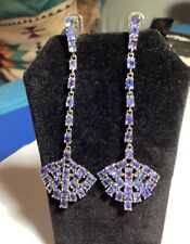 Amazing Tanzanite Sterling Silver Dangle Earrings