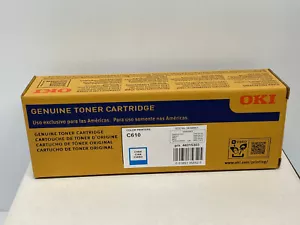 Cartuccia toner ciano Okidata C610 originale Oki 44315303 - Foto 1 di 2
