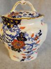 Antique POINTONS England Rare Lidded Hand painted Jar/canister