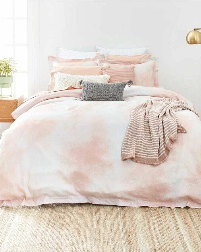 SPLENDID- 2 PIECE AMALFI MARBLE FULL/QUEEN DUVET SET COLOR PINK BEIGE🫶🏼