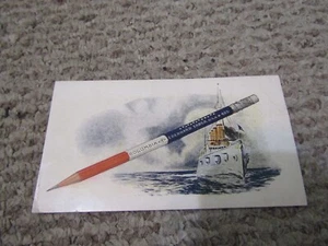 Vintage EBERHARD FABER Columbia Warship War Ship Postcard - Bild 1 von 2