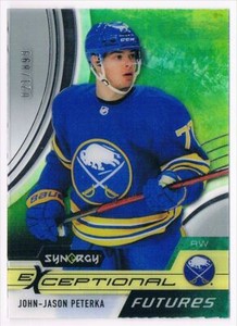 2021-22 UPPER DECK SYNERGY EXCEPTIONAL FUTURES JOHN-JASON PETERKA ROOKIE 021/899