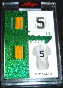 2023 Leaf Superlative Joe DiMaggio Aristocracy Jersey Patch Yankees #d 1/1 - Picture 1 of 2