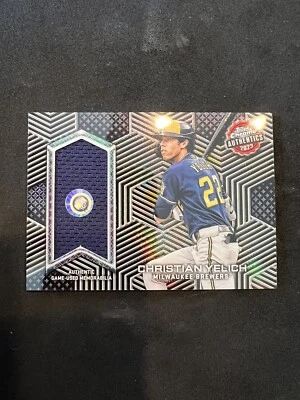 2023 Topps Chrome Topps Chrome Authentics Relics Christian Yelich #TCA-CY - Image 1 of 2